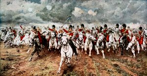 Schottland für immer, der Angriff der Scots Greys bei Waterloo, 18. Juni 1815