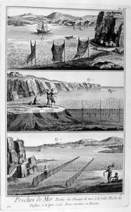Meeresfischerei, 1751-1777 von Unbekannt