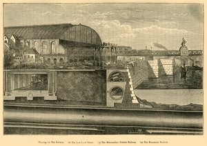 Abschnitt des Themse-Ufers, 1867, um 1876 von Unbekannt