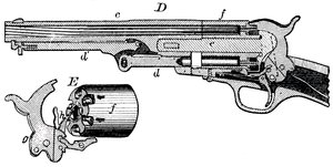 Schnittansicht des Colt-Revolvers von Unbekannt