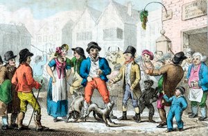 Verkauf einer Frau an den Meistbietenden, 1816
