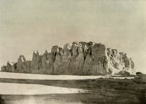 Gezackter Rand des Gletschers südlich von Kap Borne, Ross-Insel, ca. 1908-1909 von Unbekannt
