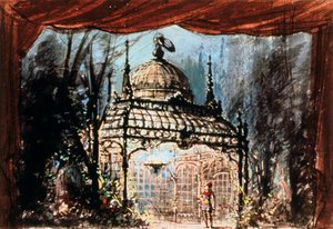 Bühnenbild für Mozarts Die Zauberflöte von Unbekannt