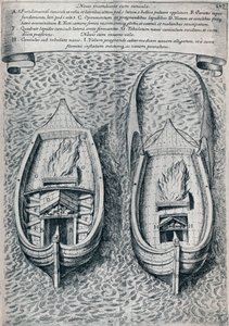 Feuerschiff des 17. Jahrhunderts, ca. 1660 von Unbekannt