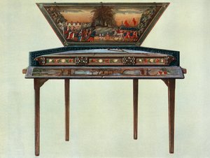 Dulcimer aus dem 17. Jahrhundert aus der Sammlung von H. Boddington, 1948