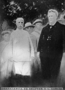 Shafter und Garcias Konferenz, 1898, 1920er Jahre von Unbekannt