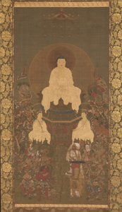 Shakyamuni-Triade mit den sechzehn Beschützern des großen Weisheits-Sutras