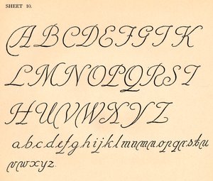 Blatt 10, aus einem Portfolio von Alphabeten, 1929 von Unbekannt