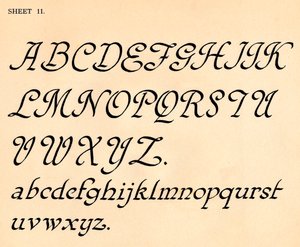 Blatt 11, aus einem Portfolio von Alphabeten, 1929 von Unbekannt