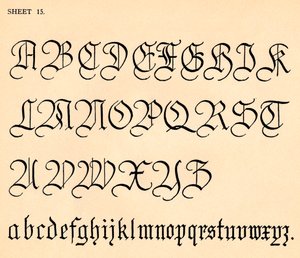 Blatt 15, aus einem Portfolio von Alphabeten, 1929 von Unbekannt