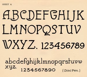 Blatt 6, aus einem Portfolio von Alphabeten, 1929 von Unbekannt