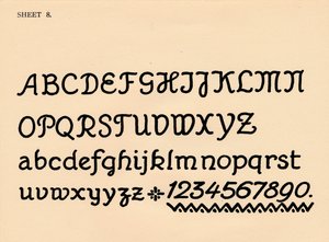 Blatt 8, aus einem Portfolio von Alphabeten, 1929 von Unbekannt