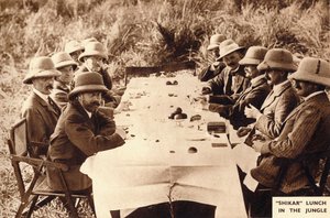 Shikar-Mittagessen im Dschungel, 1911-1935 von Unbekannt
