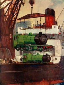 Transport von Lokomotiven, um 1930 von Unbekannt