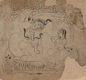 Shiva und Parvati (19. Jahrhundert)