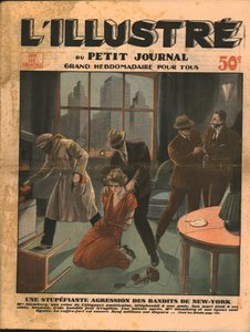 Schockierender Raubüberfall durch Banditen in New York, 1932