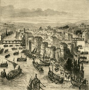 Belagerung von Paris durch die Nordmänner, 845, 1890 von Unbekannt