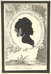 Silhouette-Porträt von Natalia Kirillovna Zagryazyskaya geb. Razumovskaya 1747-1837
