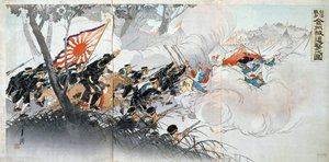 Sino-Japanischer Krieg, 19. Jahrhundert. Japanischer Druck. Private Sammlung