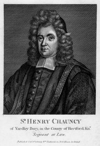 Sir Henry Chauncy, englischer Anwalt, Pädagoge und Antiquar von Unbekannt