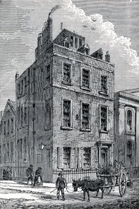 Haus von Sir Isaac Newton an der Ecke von Orange und St. Martins Streets, London, ca. 1880 von Unbekannt