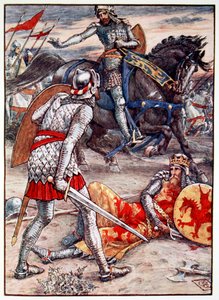Sir Lancelot verbietet Sir Bors, den König zu töten von Unbekannt