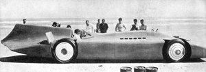 Sir Malcolm Campbell 1885-1948 in Bluebird, Daytona Beach, Florida, 7. März 1935, 1936 von Unbekannt
