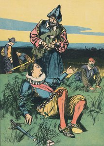 Sir Philip Sidney und der sterbende Soldat, um 1907