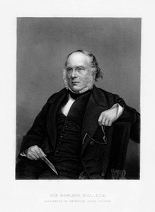 Sir Rowland Hill, britischer Lehrer, Pamphletist und Schöpfer der Penny-Post, 19. Jahrhundert von Unbekannt