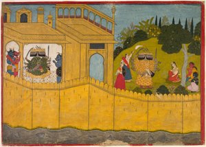 Sita im Garten von Lanka, aus dem Ramayana-Epos von Valmiki von Unbekannt