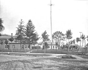 Ort des alten Fort Wayne, Indiana, USA, um 1900 von Unbekannt