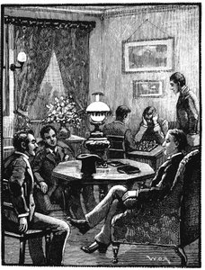 Wohnzimmer im YMCA, Exeter Hall, London, 1887