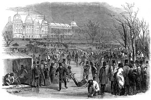 Schlittschuhlaufen im Regents Park, 1850