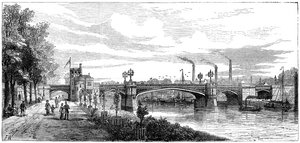 Skeldergate-Brücke, York. North Yorkshire, 19. Jahrhundert