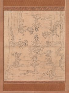 Skizze eines einladenden Regen-Mandalas, 12. Jahrhundert