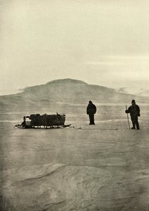 Schlittenfahren auf der Barriere vor der Rückkehr der Sonne, ca. 1908, 1909