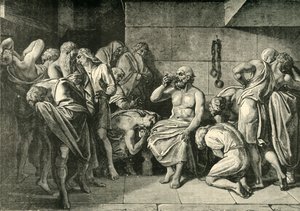 Sokrates trinkt den Schierlingsbecher