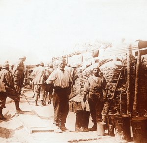 Soldaten in den Schützengräben, Belgien, ca. 1914-ca. 1918