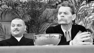 Sowjetpolitiker Andrei Schdanow und russischer Autor Maxim Gorki, 1934 von Unbekannt