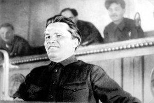 Sowjetischer Politiker Sergei Kirow, 17. Kongress der Kommunistischen Partei, Moskau, UdSSR, 1934