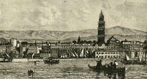 Spalatro, vom Hafen aus, 1890 von Unbekannt