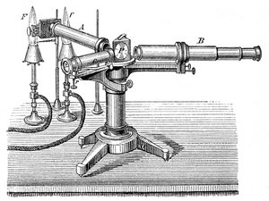 Spektroskopisches Gerät verwendet von Robert Wilhelm Bunsen und Gustav Robert Kirchhoff