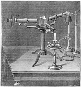 Spektroskopisches Gerät verwendet von Robert Wilhelm Bunsen und Gustav Robert Kirchhoff, ca. 1895