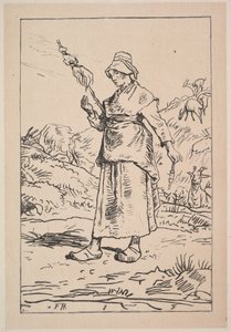 Spinnerin aus der Auvergne von Unbekannt
