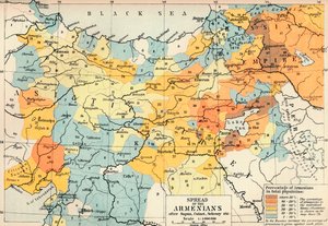 Verbreitung der Armenier nach Supan, Cuinet, Selenoy etc. von Unbekannt