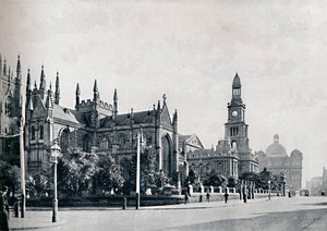 St. Andrews Kathedrale, Sydney Rathaus und Markthallen, ca. 1900 von Unbekannt