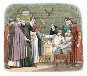 St. Anselm nimmt widerwillig das Erzbistum von Canterbury an, 1093, 1864 von Unbekannt