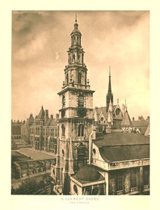 St Clement Danes, Der Kirchturm, Mitte bis Ende des 19. Jahrhunderts