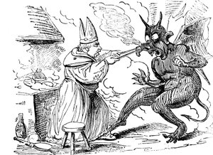 St. Dunstan und der Teufel, 1826 von Unbekannt