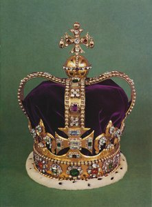 St. Edwards Krone, mit der der Souverän gekrönt wird, 1953 von Unbekannt